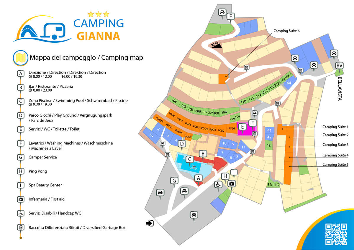 Mappa Campeggio Gianna Lerici